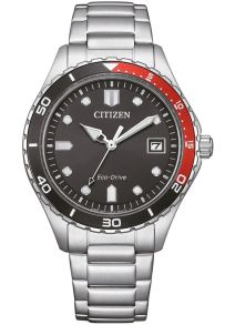 Citizen Eco-Drive unisex zegarek sportowy ze stali z mechanizmem J810 i dwuczęściowym bezelem | AW1820-81E