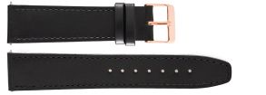 20mm Leather Strap Black Rosegold IHS1009