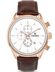 Vincero Chrono S Rose Gold/White Whi-Gol-S07