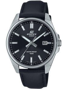 Smukły sportowy zegarek Casio Edifice na wytrzymałym skórzanym pasku | EFV-150L-1AVUEF