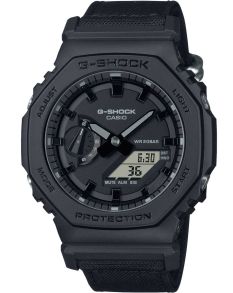 Wojskowy zegarek G-Shock z czarną osłoną Carbon Core Guard i paskiem Cordura | GA-2100BCE-1AER