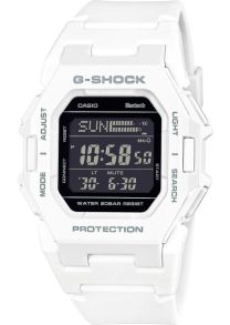 Ultra-cienki biały zegarek cyfrowy G-Shock z Bluetooth i krokomierzem | GD-B500-7ER