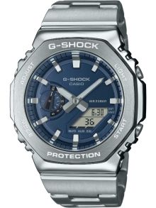 Granatowy metalowy zegarek G-Shock z ekskluzywną stalową ramką | GM-2110D-2BER