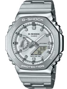 Srebrny zegarek G-Shock ze stali premium o smukłym profilu | GM-2110D-7AER