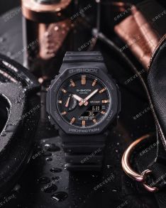 Smukły czarny zegarek G-Shock z Carbon Core Guard Casio | GMA-S2100-1AER