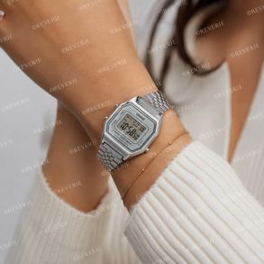 Casio Ladies Digital Silver 28mm