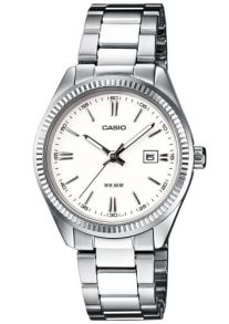 Biały damski zegarek Casio z funkcją datownika | LTP-1302PD-7A1VEG