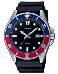 Zegarek nurkowy 200M Casio Pepsi Bezel z luminescencyjną tarczą | MDV-107-1A3VEF