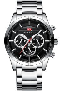Mini Focus Steel Black Chronograph
