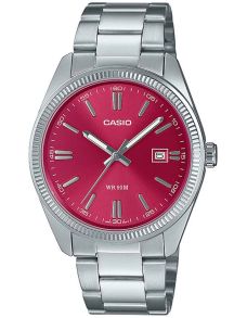Zegarek Casio z czerwonym cyferblatem Sunray i podświetleniem Neobrite | MTP-1302PD-4AVEF