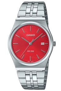 Klasyczny zegarek Casio z czerwonym cyferblatem i ultra-cienką kopertą | MTP-B145D-4A2VEF