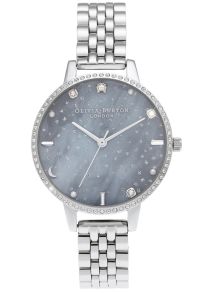 Olivia Burton Celestial Night Sky Demi Dial Silver Bracelet OB16GD65