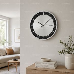 Seiko Aluminium Wall Clock Quiet Sweep Second Hand 40x5cm
