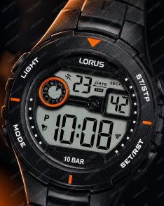 Black Water-Resistant Sports Watch 36mm