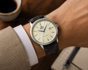 Orient Mens Automatic Ivory Leather 41mm