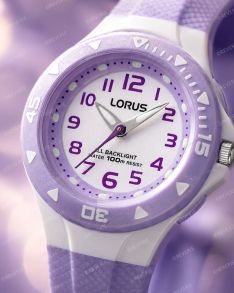 Purple Water-Resistant Childrens Watch With Backlight 30mm
