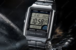 Radiowy zegarek cyfrowy Casio Wave Ceptor ze stali nierdzewnej z funkcją czasu światowego | WV-59RD-1AEF