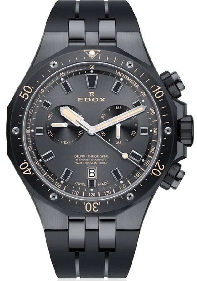 Edox 01121 357nca Nin EDOX Grand Ocean Stainless Black Dial Men's
