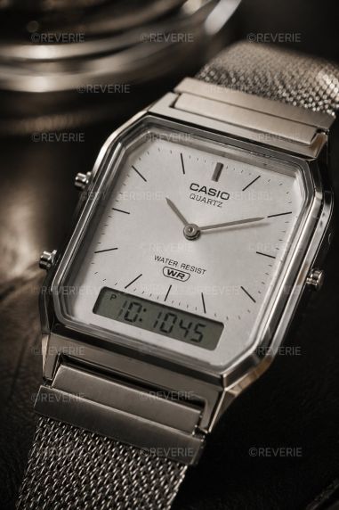 Casio Vintage Ani-Digi Unisex Steel Mesh 29mm
