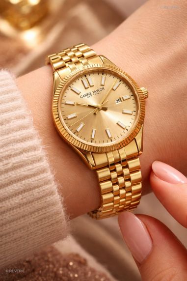 Carrie Taylor 32mm Golden Classic Date Sapphire CTW501