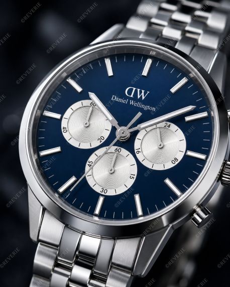 Daniel Wellington Mens Chronograph Navy Steel Jubilee 42mm