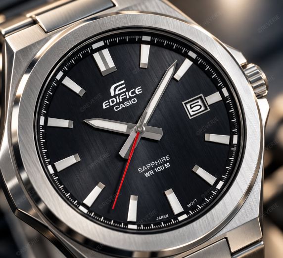 Szczupły zegarek szafirowy Casio Edifice ze stalową bransoletą | EFB-108D-1AVUEF