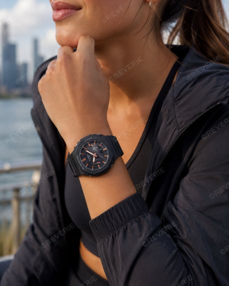 Smukły czarny zegarek G-Shock z Carbon Core Guard Casio | GMA-S2100-1AER
