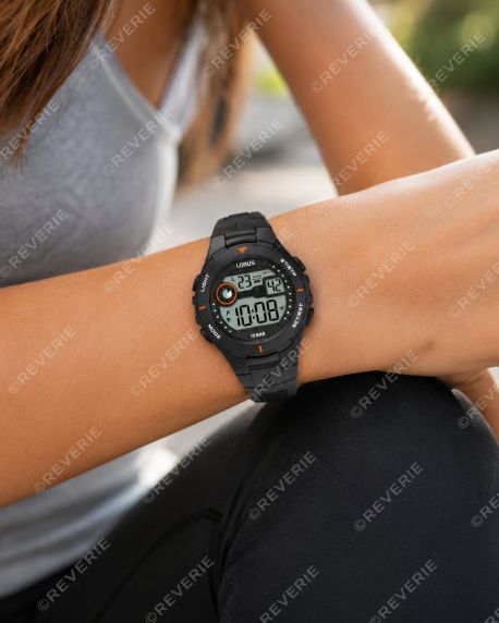 Black Water-Resistant Sports Watch 36mm