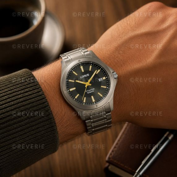 Lorus Mens Titanium Watch 37mm