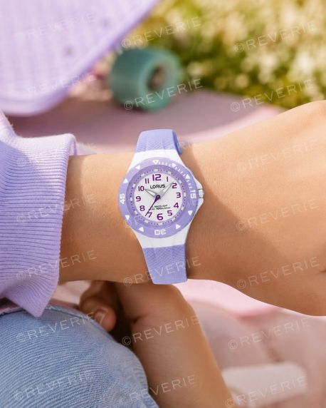 Purple Water-Resistant Childrens Watch With Backlight 30mm